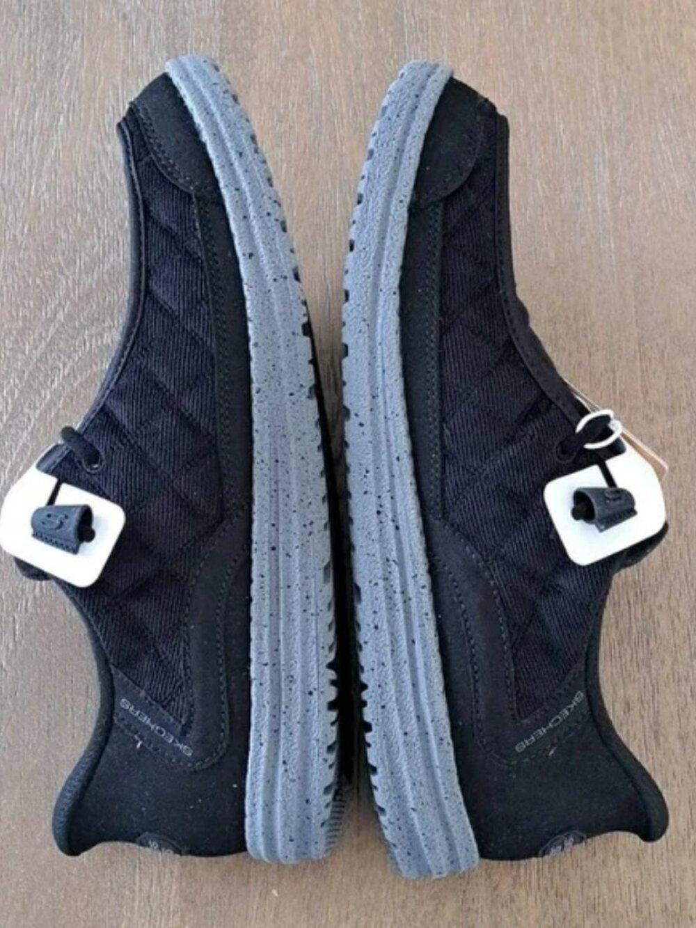 Skechers Slip-ins® Melson - Cozy Fit® Diamond Moc. - Color: Black - Size Men 7 - Picture 6 of 11